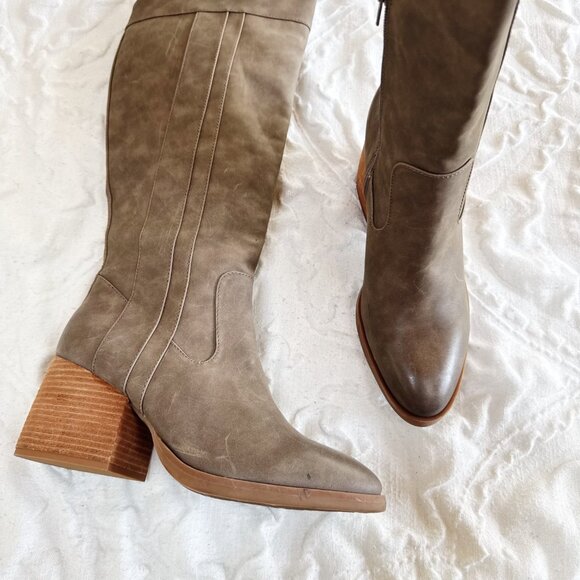 Korks Leather Tall Boots Size 9 New - Picture 3 of 11